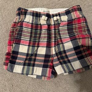 Crewcuts Plaid Shorts in Navy, Red & Cream